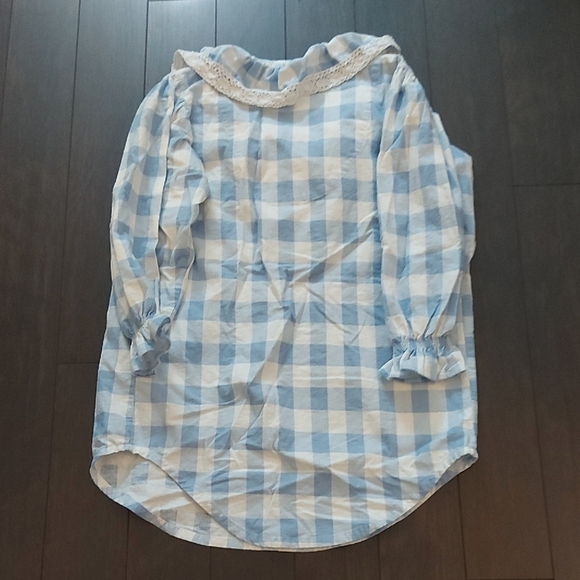 Vintage Sears Blue and White Gingham Pajama Set - Picture 5 of 6